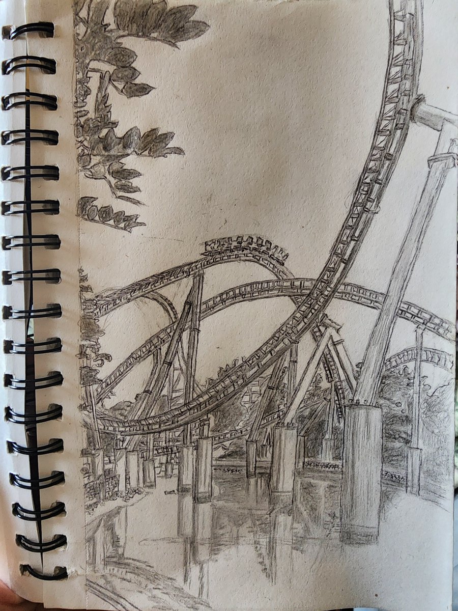 CallenHuey's tweet photo. Here's an update on my sketch of #SkyRush at #Hersheypark. I'm adding more of the shadows on the water. Source material is @Pantherian78's pic.
#Intamin #IntaminHypercoaster #HersheyPA @flightoftaylor #Pennsylvania #themeparks #coastercommunity #rollercoasters https://t.co/cxx2K5HNNy