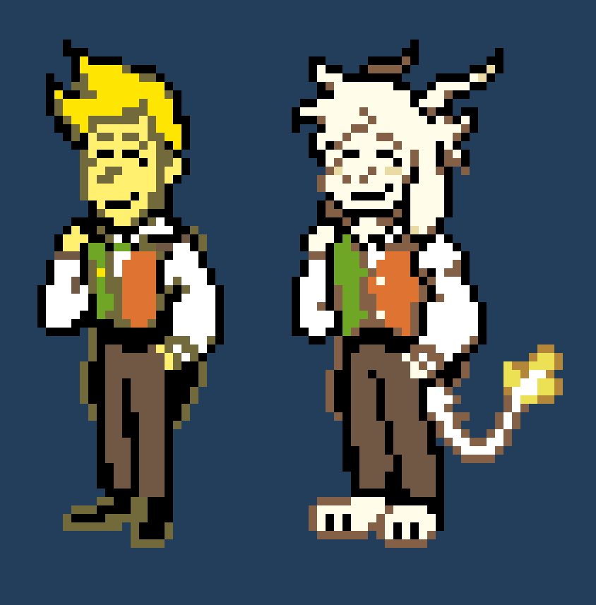 docisinsane's tweet photo. I wanted to try my hand at spriting him #deltarune https://t.co/jPAUvSzVsE