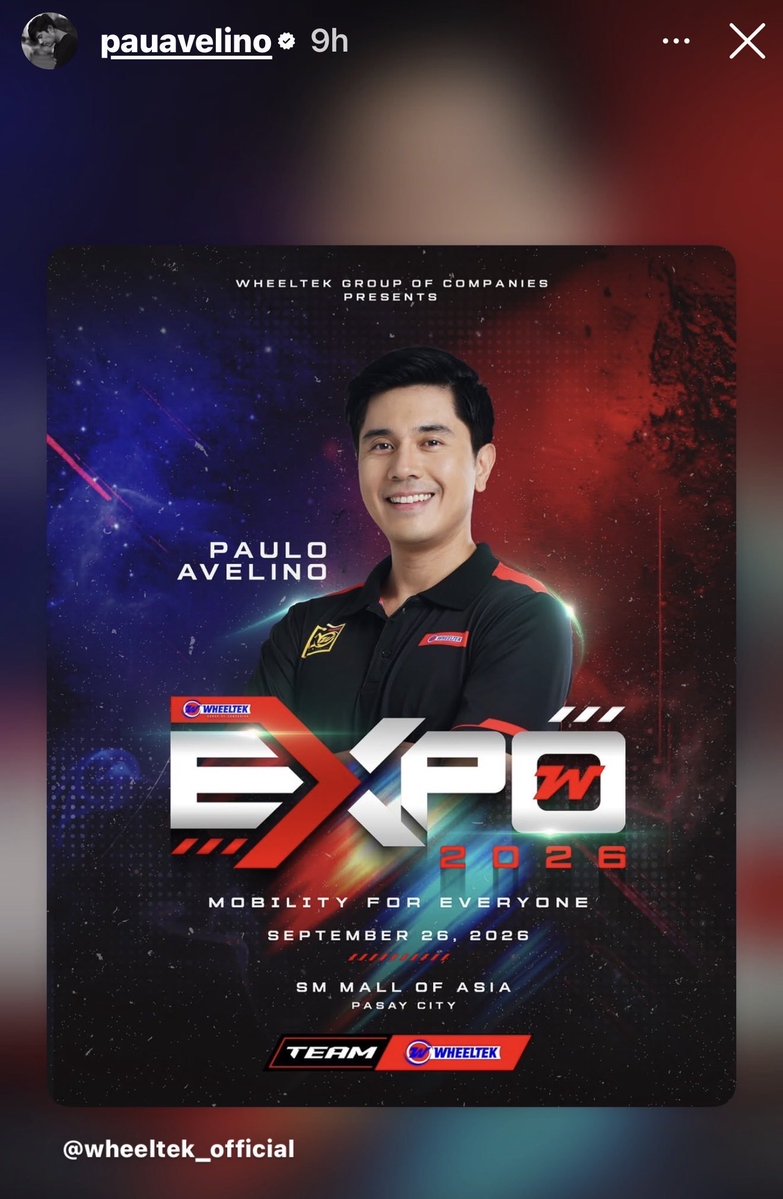 ChaNcy24's tweet photo. Morning, Kimpaulandia! 

Pls. join with us later at 11AM 
for our Wheeltek trending party 
as we show our love &amp; support for 
@mepauloavelino &amp; #Wheeltek 

✍️Prep your drafts &amp; get ready

Thank you!

OFFICIAL TAGS:

PAULO ON WHEELTEK EXPO

#WheeltekExpo2026
#PauloAvelino https://t.co/lA9sVMmfCB