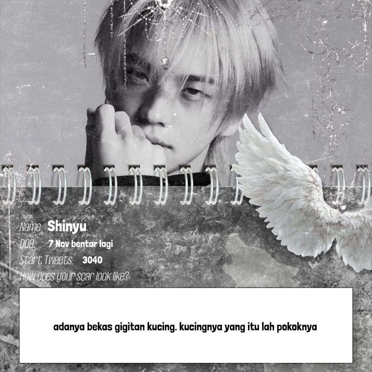 MarkedShinyu's tweet photo. Am                      Em
 Luka, luka, luka yang kurasakan
    F                        C
 Bertubi, tubi, tubi engkau berikan
 Am                    Em
 Cinta ku bertepuk sebelah tangan
   F                     G
 Tapi aku balas senyum keindahan https://t.co/tCYWq7RR3Z