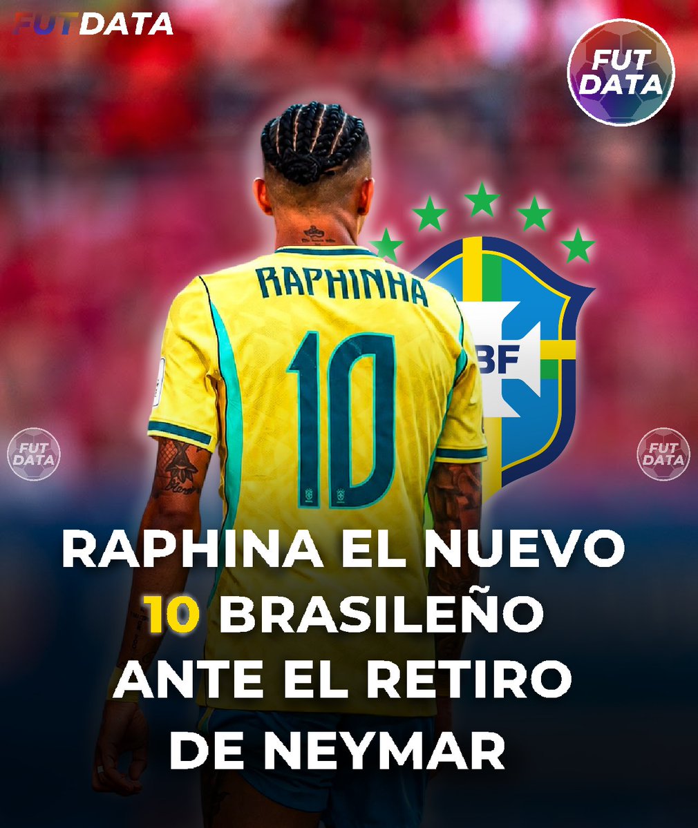futdatatw's tweet photo. ‼️🇧🇷 RAPHINHA SERÁ EL NUEVO ‘10’ DE BRASIL https://t.co/2pdJ0evhwM