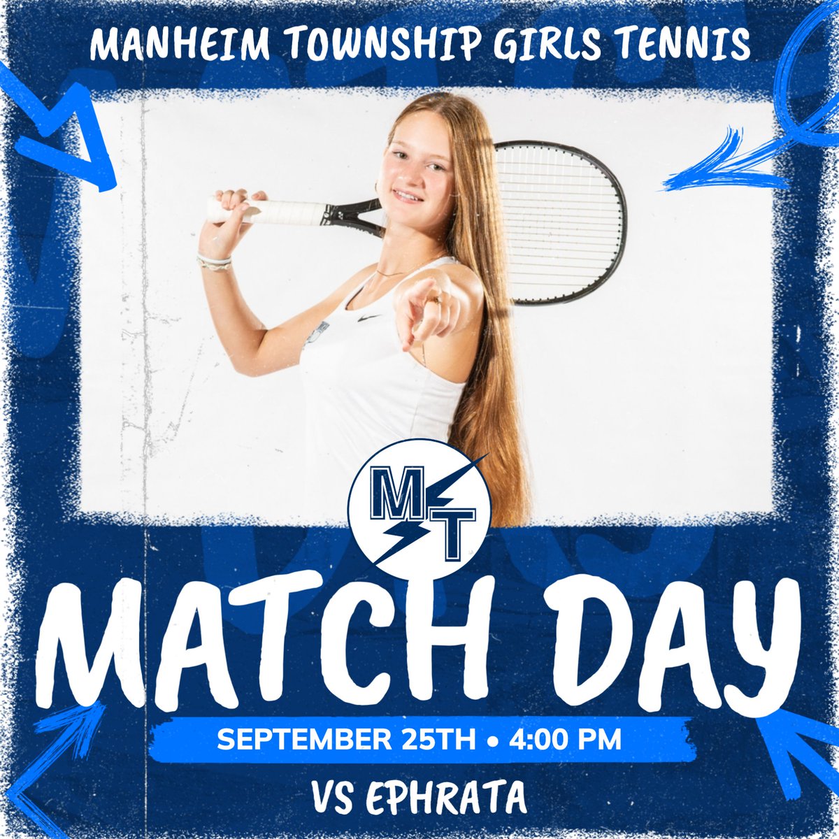 MTSD_ATHLETICS's tweet photo. Girls Tennis takes on Ephrata today in another LL League battle!

#GOSTREAKS https://t.co/t2VuLYjDJ4