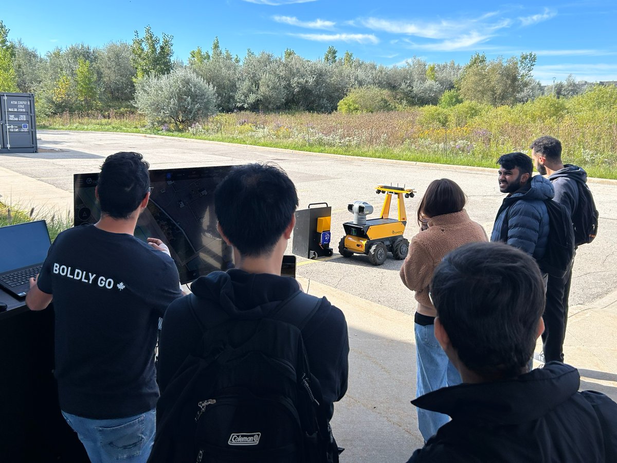 clearpathrobots's tweet photo. We hosted more than 30 #ROSCon attendees at our office in Waterloo today!

Visitors got to see #Warthog in action, take Husky, Jackal, Ridgeback, and Dingo for a drive, and get a live demonstration of our #OutdoorNAV autonomy software. 🤖 https://t.co/BsIkoKb9rP