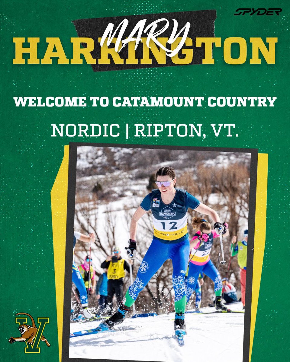 UVMSkiing's tweet photo. Hailing from Ripton, Vt! Welcome to Catamount Country, Mary Harrington! 🎿👏
#LetsRally #UVMSkiing #gocatsgo https://t.co/ho0rczHluY
