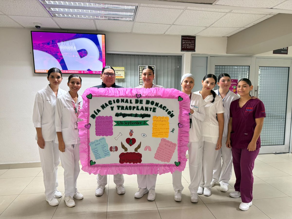 IssstesonGob's tweet photo. ℹ️ Estudiantes de la salud 🩺 que realizan su servicio social en el Centro Médico "Dr. Ignacio Chávez" de #ISSSTESON ✅ participan en la promoción por el Día Nacional de la Donación y Trasplante de Órganos y Tejidos 🫀🫁 con carteles y material realizado por ellos mismos. https://t.co/EvS961fbO0