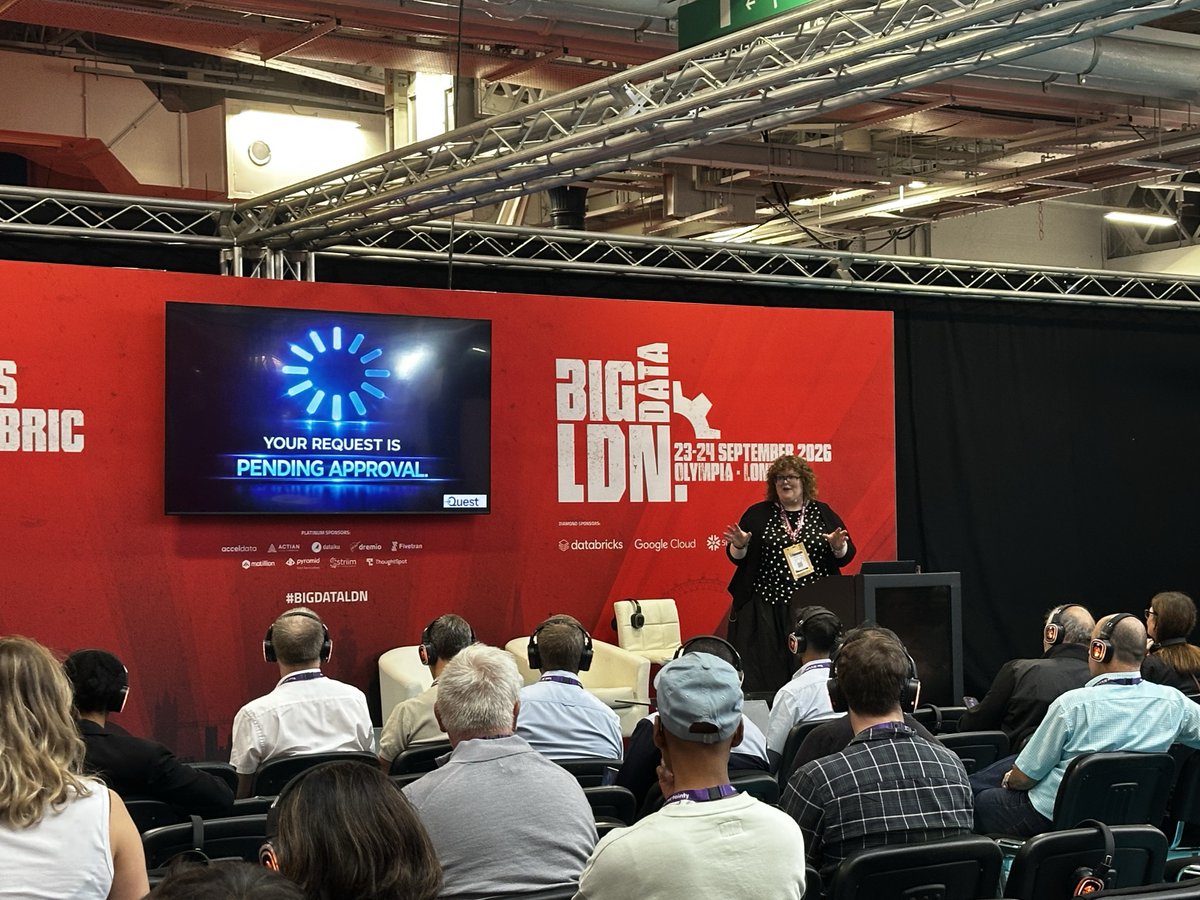 Quest's tweet photo. What's standing in your way of AI success?

Our team had a great time at #BigDataLDN meeting with customers, partners, and industry leaders to discuss the biggest challenges they're facing.

Learn how to achieve trusted, AI-ready data at speed and scale. ➡️https://t.co/ttuIv87Jhg https://t.co/bSPtqmXcxm