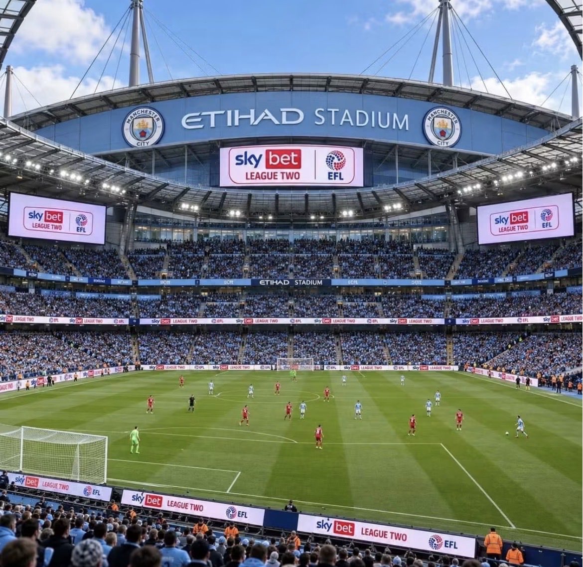 PL__OOC's tweet photo. 🚨OFFICIAL: The Etihad Stadium has been voted the best stadium in League 2. https://t.co/puKss45PSi