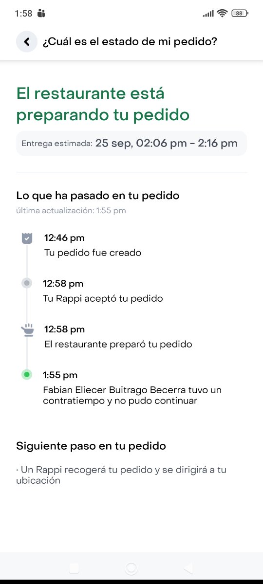 Anarodgzr's tweet photo. Definitivamente @RappiColombia son unos descarados. Esperando más de una hora por un repartidor mientras llegaba al restaurante. Tuve que cancelar el pedido pero no me reintregran la plata. Ladrones!!! @sicsuper https://t.co/q8731szkPB
