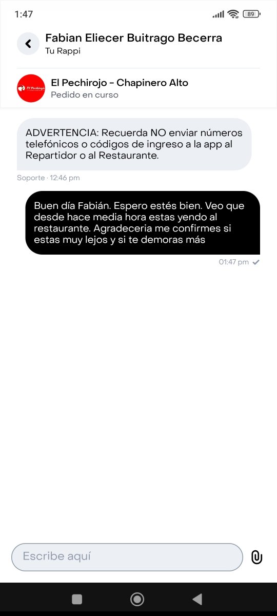 Anarodgzr's tweet photo. Definitivamente @RappiColombia son unos descarados. Esperando más de una hora por un repartidor mientras llegaba al restaurante. Tuve que cancelar el pedido pero no me reintregran la plata. Ladrones!!! @sicsuper https://t.co/q8731szkPB