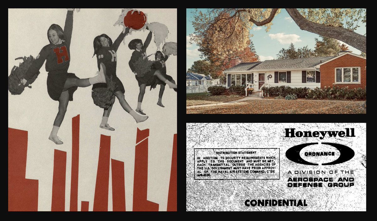 bandy1803's tweet photo. Back around 1968 you could live in Hopkins Minnesota, in the suburbs of Minneapolis.

You work at the Honeywell plant making cluster bombs. Your wife shops at the Country Club market. Your kids go to school at Hopkins High.

The air now in early autumn is cool and clear, and when you stand on your back porch after work, drinking a Hamms, it smells strongly of woodsmoke.

This would have been a pretty good life.