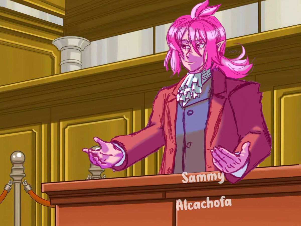 chamchamyowo's tweet photo. OBJECTION ❤️‍🔥! #mairumatwt #aceattorney #aliceasmodeus #edgeworth #逆転裁判  #魔入りました入間くん https://t.co/6gT4UsQURe
