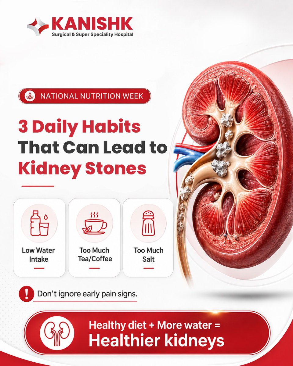 PatrickMotts's tweet photo. Your daily habits can impact kidney health. This National Nutrition Week, watch out for three kidney stone risks: too little water, excessive tea or coffee, and too much salt. Stay hydrated and choose a balanced diet. https://t.co/lR8yEOTae0