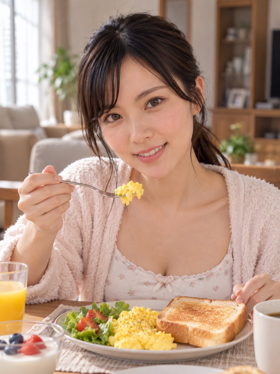 mituki_portrait's tweet photo. おはよう🌸
実家で朝ごはん☺️
お母さんが作ってくれる朝ごはんって、
なんか落ち着く。
いただきます🍳 https://t.co/Z6XwhUBEFD