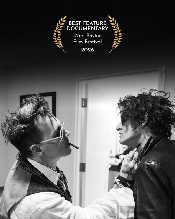 deppcrave's tweet photo. MUSIC 🎸: Congrats to Johnny Depp and his band, The Hollywood Vampires. They won 2 awards at the 42nd Annual Boston Film Festival, for their documentary “Unleashed Spirits”.