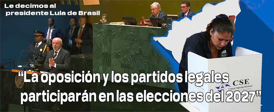 WillNavarro12's tweet photo. Le decimos al presidente Lula de Brasil que la oposición y los partidos legales participarán en las elecciones del 2027. Los que no participarán son los traidores a la patria y golpistas, los que promueven sanciones al país y los apátridas que no son nicaragüenses. https://t.co/3WpXcxJWFZ