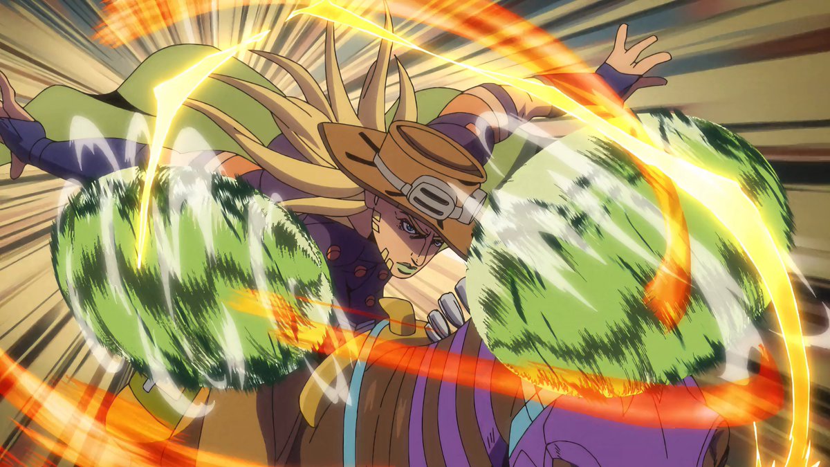 Saif_Viatrent's tweet photo. Finally watched steel ball run ep 2 so a review : 

I have a lot and a lot of complaints 

1. DON'T MAKE EPISODE THIS FUCKING GOOOD😭 I STARTED EP AND IT ENDED IN 2 MINS 

2. DON'T BELIEVE TWITTER 

and now to review

Lets go point by point , Pacing was a bit fast specially right at stage 2 start but didn't mind much , Direction was very very gooood which hard carried the ep , Storyboards were nice and good but okay ish it many points really manga accurate 

But ya Direction cleared all doubts , Main thing i loved was Holy AD work my god it looks so gooooodddddd everyone,  and also The comp , the BG everything is so fucking gooood mannnnnn Animation is sooo gooood it moves so well in ep 2 , 5 KA was a shock but ya it indeed was crazy holy my favorite shi got favorite stuffs i am loving every bit of it , The osts hard carried the ep too

I have rewatch trice already and it gets better every watch ya there was a reuse of animation but its common in animation most of animes does it so I don't mind as long as it looks goood
goood

My hopes fot upcoming eps are really high too , this ep exceed my expectation tbh feels like GW because i went in with SO level of hopes  and I am loving the story the most the ways it plays out Screenplay was very nice even though many things were cut but ya it was good

Also lets talk about ending when i saw it , its bad real bad but i don't mind it much tbh i can bear through 1 min 30 second visuals are really great but the things JOJOs has best endings ever so its really a worst let down and mood killer i hope it fixes soon and we get a change after ep 12 

Overall 8.8/10 , Amazing ep