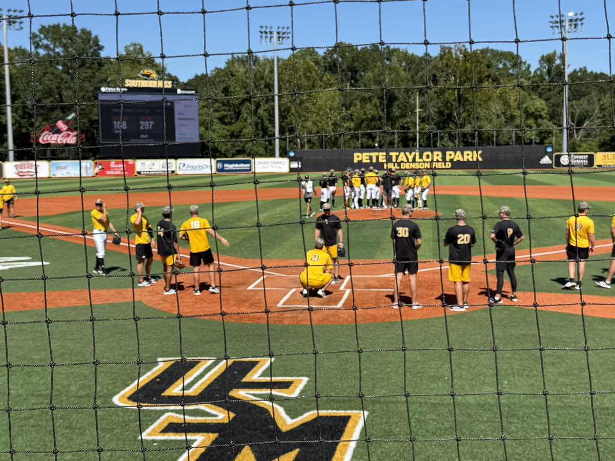 marketheridge's tweet photo. My first fall ball visit is to Pete Taylor Park to see @SouthernMissBSB https://t.co/PC9l0Ml8GN