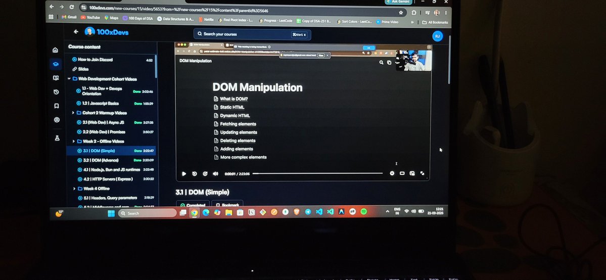 ronitarc's tweet photo. Day 25 of Winter Arc 🥶.
1). No gym due to fever. 
2). Revised DOM. Will make a small project on dom tomorrow. 

Still has weaknesses but....

GIVING UP IS NOT,
IN THE BLOOD SIR. https://t.co/xvf5mSpN16