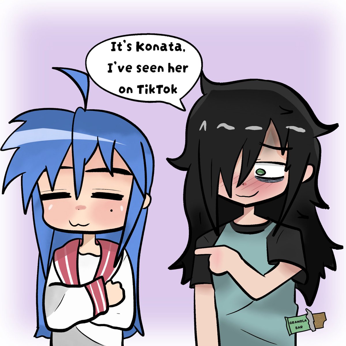 se7ensunrise's tweet photo. Konata and Big T
Konata sure is popular 
#Watamote #Luckystar https://t.co/1EY3OSn8WI