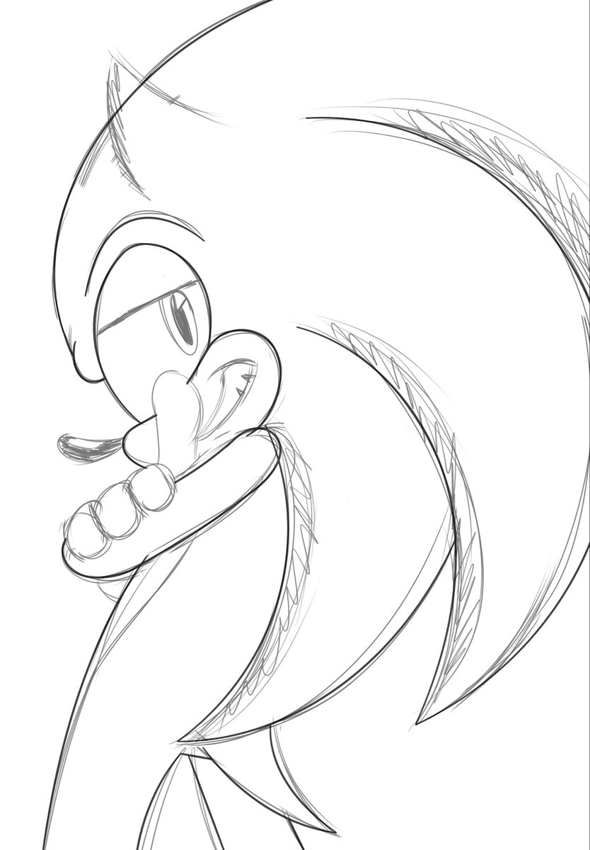boedingus's tweet photo. Usually, I hate showing off only wips, but its my first time drawing Sonic with some sauce https://t.co/cBnIJArNOv