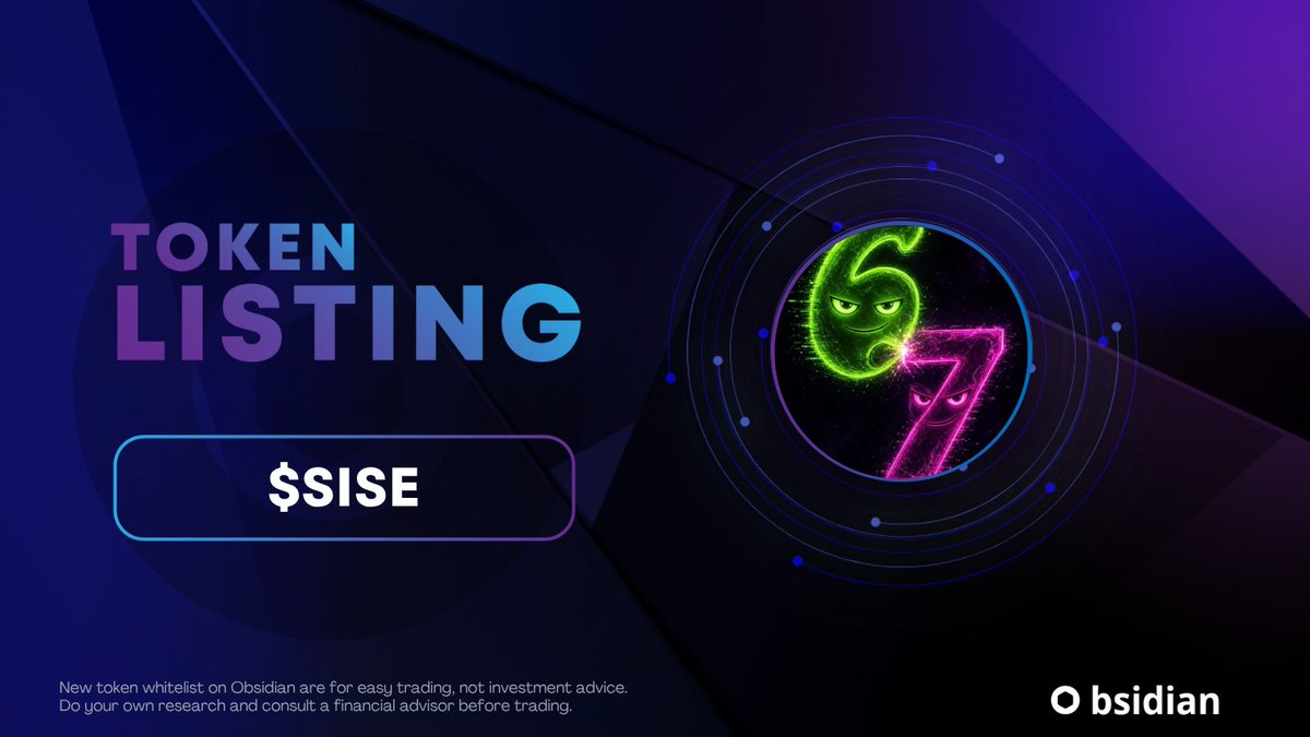 ObsidianSwap's tweet photo. ✨New Token Whitelist!✨

$SISE graduated from @UltApp's new launchpad and has been whitelisted for smart trading on @ObsidianSwap

Receive more tokens for your trades, enjoy low aggregator fees, and experience fast transactions on
@CronosNetwork https://t.co/lYatGEaGvq
