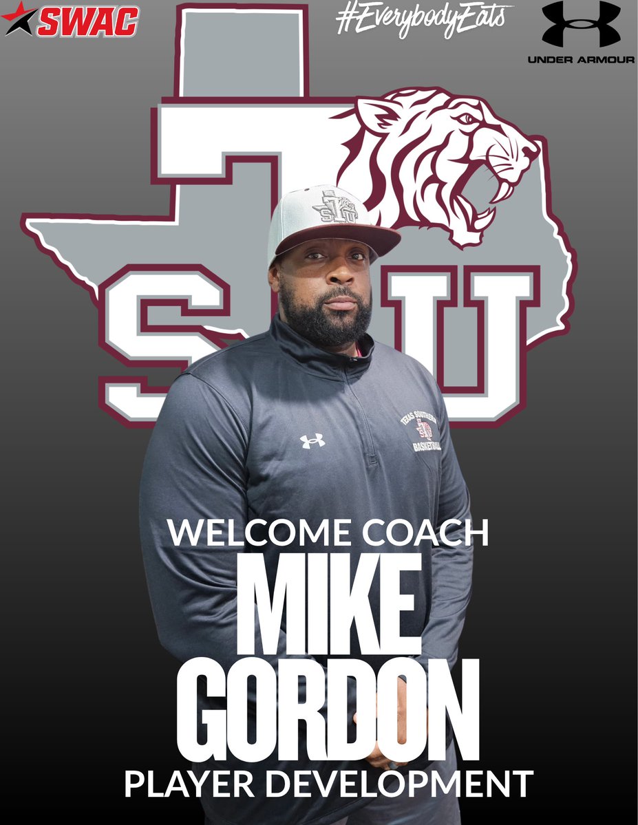 TSUMensHoops's tweet photo. TSU Fans want to give a warm welcome to our New Player Development coach Mike Gordon. 2026-27 Season Uploading...
#TSUmensbasketball #EverybodyE.A.T.S #GoTigers #BeLegendary #HardworkDedicationFamily https://t.co/zl5FjAeetz