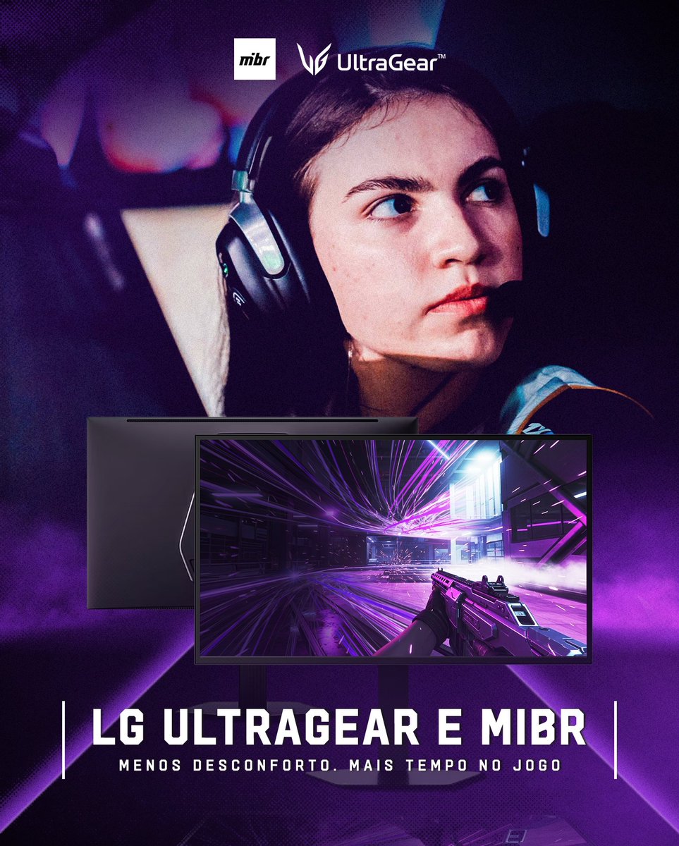 MIBR's tweet photo. Jogue como uma campeã Mundial 🏆
Monitores @LGdobrasil
Ultragear te traz conforto e proporciona mais tempo de jogo 🖥️💙 https://t.co/JFaJzT1u1H
