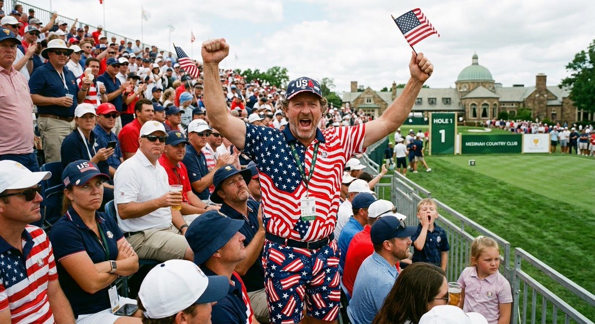askhelennz's tweet photo. Tobias Crapinop (54 Handicap) from Chicago doesn't impress anyone, when on the first tee at @MedinahCC for the @PresidentsCup he yells "get in the hole" everytime the US Team tees off.
#presidentscup #usausausa #54handicap https://t.co/F8MjqJqSpE