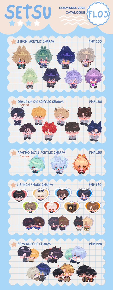 daz_hai's tweet photo. RTs 🩵

Here is my catalog for #cosmania2026
💛 Table No. FL03
🩵 Genshin, Debut or Die, GDCG / GSGW, HSR (Phainaxa), THGLL + more

#FanFairatCosplayMania2026 #CosplayMania2026 https://t.co/gj4KfELcgA