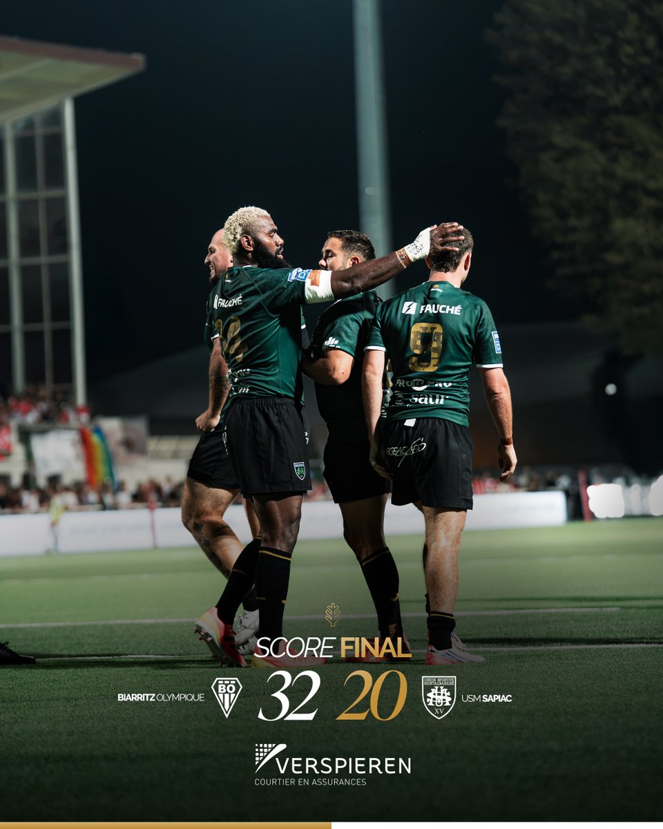 UsmSapiacRugby's tweet photo. ๐ดโช๏ธ ๐๐๐๐๐๐๐๐ 32 ๐๐ 20 ๐๐๐๐๐๐ ๐ขโซ๏ธ
Nos ๐๐๐ง๐ฉ&๐๐ค๐๐ง repartent sans point de se dรฉplacement au Pays Basque.
Place ร une semaine de pause et RDV dans deux semaines pour la rรฉception de Brive ร Sapiac !
#AllezSapiac #GreenArmy #BOUSM https://t.co/UEsNaggaNL