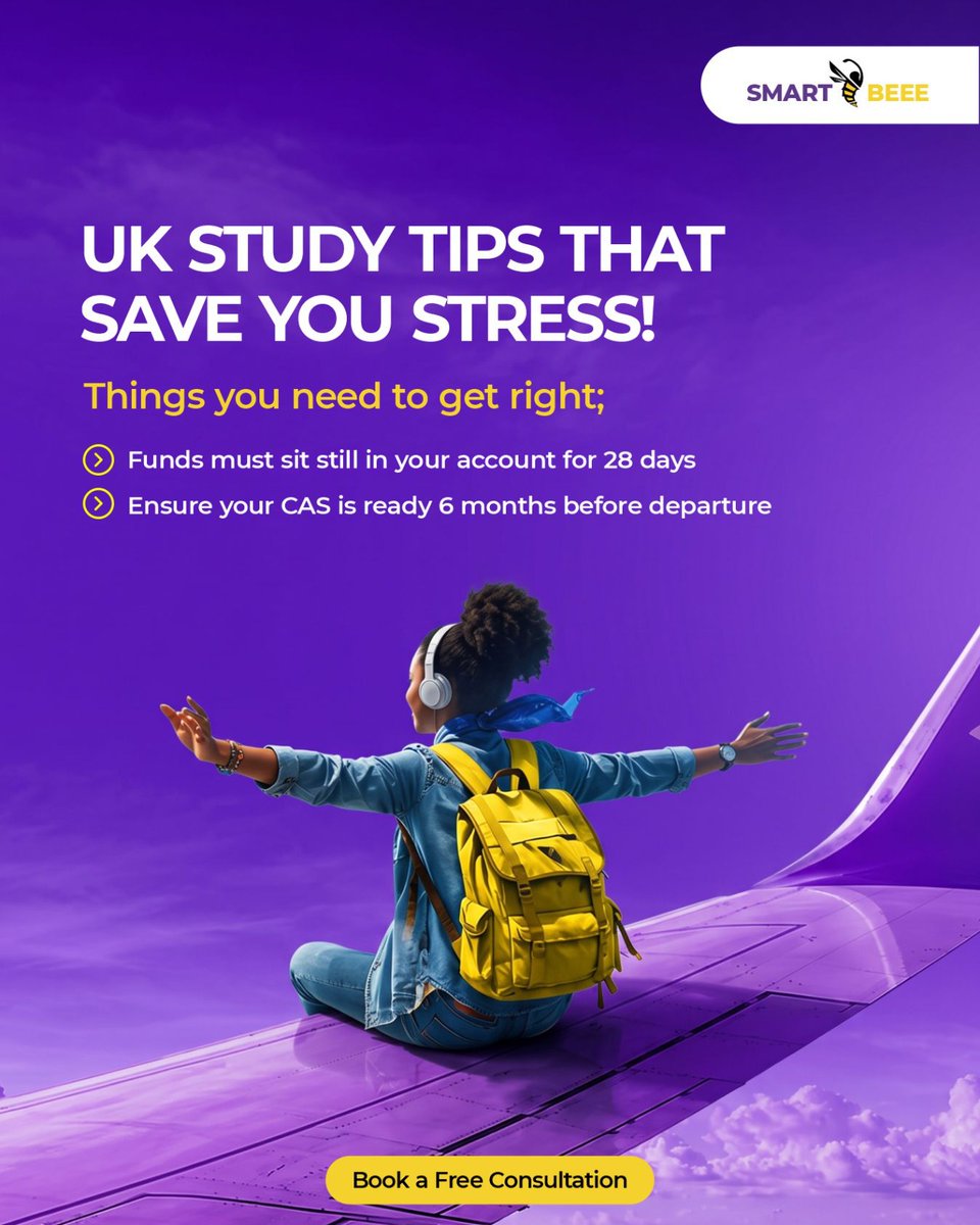 smartbeee_ng's tweet photo. Your UK study process can feel so overwhelming, but with the right prep and the help of professionals, it's much easier than you'd think!

Need help with your application? Our expert counsellors are here to guide you every step of the way.

Book a consultation today! https://t.co/2vbW6hIS0U