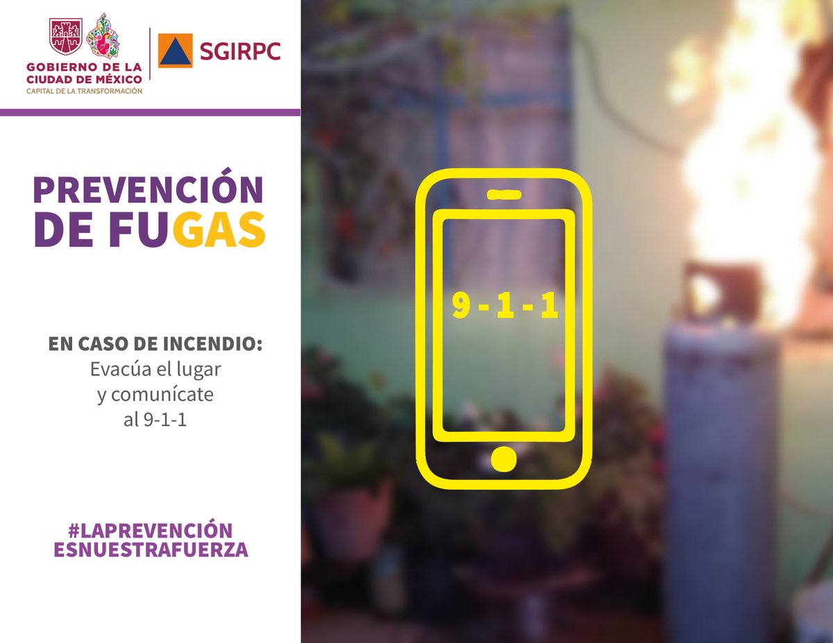 SGIRPC_CDMX's tweet photo. Atiende las siguientes medidas de prevención para reducir riesgos de incendios e intoxicaciones por #FugasdeGas. 

Recuerda que es importante verificar con regularidad que la instalación se encuentre en buenas condiciones; en caso contrario, realiza los trabajos correctivos pertinentes.

#TrabajandoJuntos, #LaPrevenciónEsNuestraFuerza