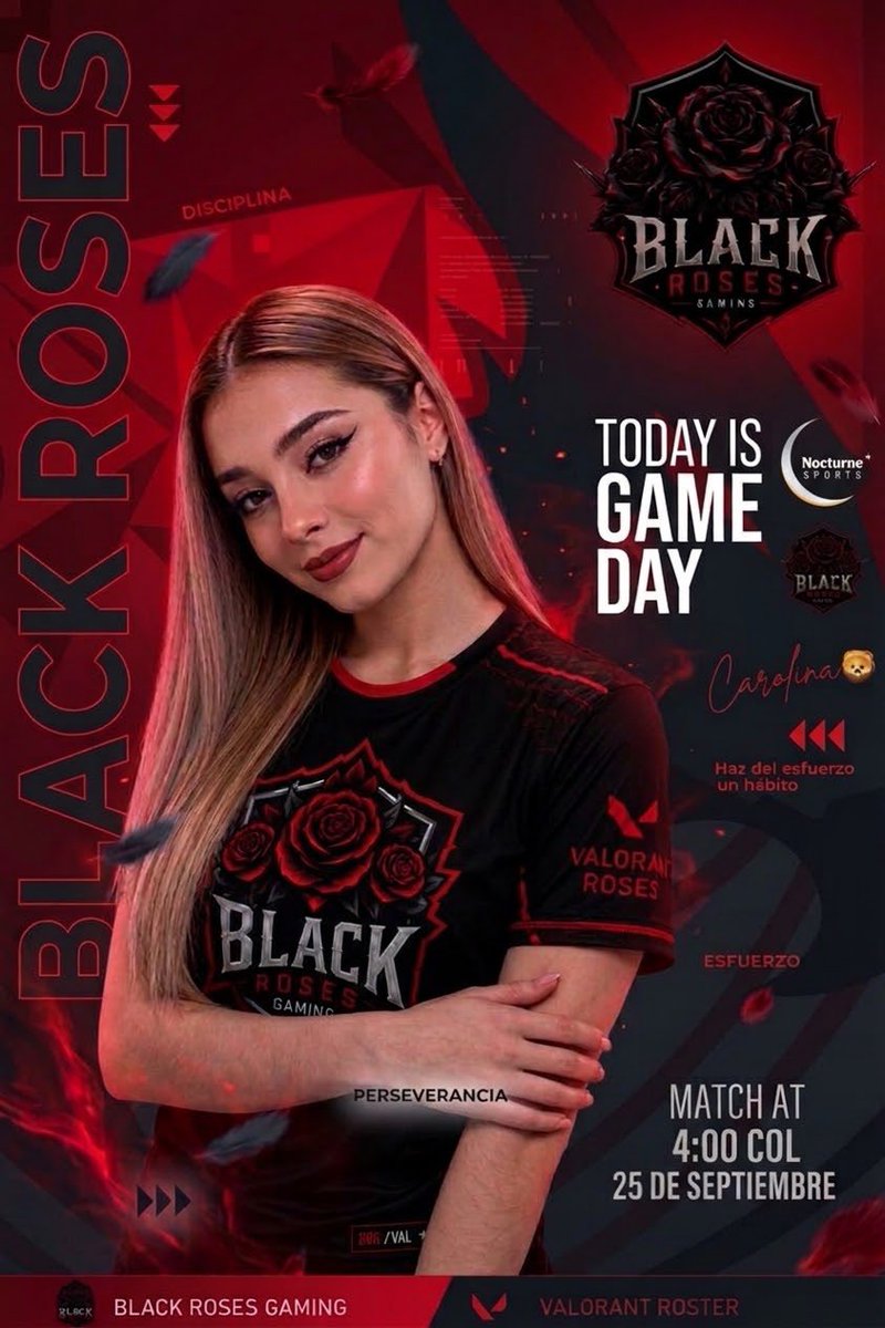 Blackrosesespor's tweet photo. 🌹 ¡HOY SE COMPITE, HOY SE DEJA TODO! 🌹

Llegó el momento de demostrar de qué estamos hechas. Hoy estaremos presentes en el Flash Strike Season 2 y vamos con todo por ese campeonato. 🏆🔥

⏰ Primera partida: 4:00 PM (Hora Colombia)

⚔️ Rival: Nocturne Sports

📺 Sigue la transmisión en vivo aquí: ….

¡Acompaña a las chicas y deja tu apoyo en los comentarios! 💪🎮
#BlackRoses #Valorant #FlashStrikeSeason2 #GameDay #Esports