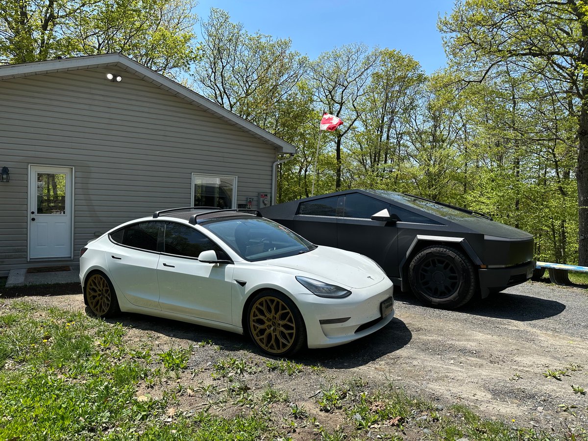TheCyberYev's tweet photo. Gold wheels. Matte black.
Fleet assembled under the maple leaf.
Which door are you taking? https://t.co/sdyJDsqtjn