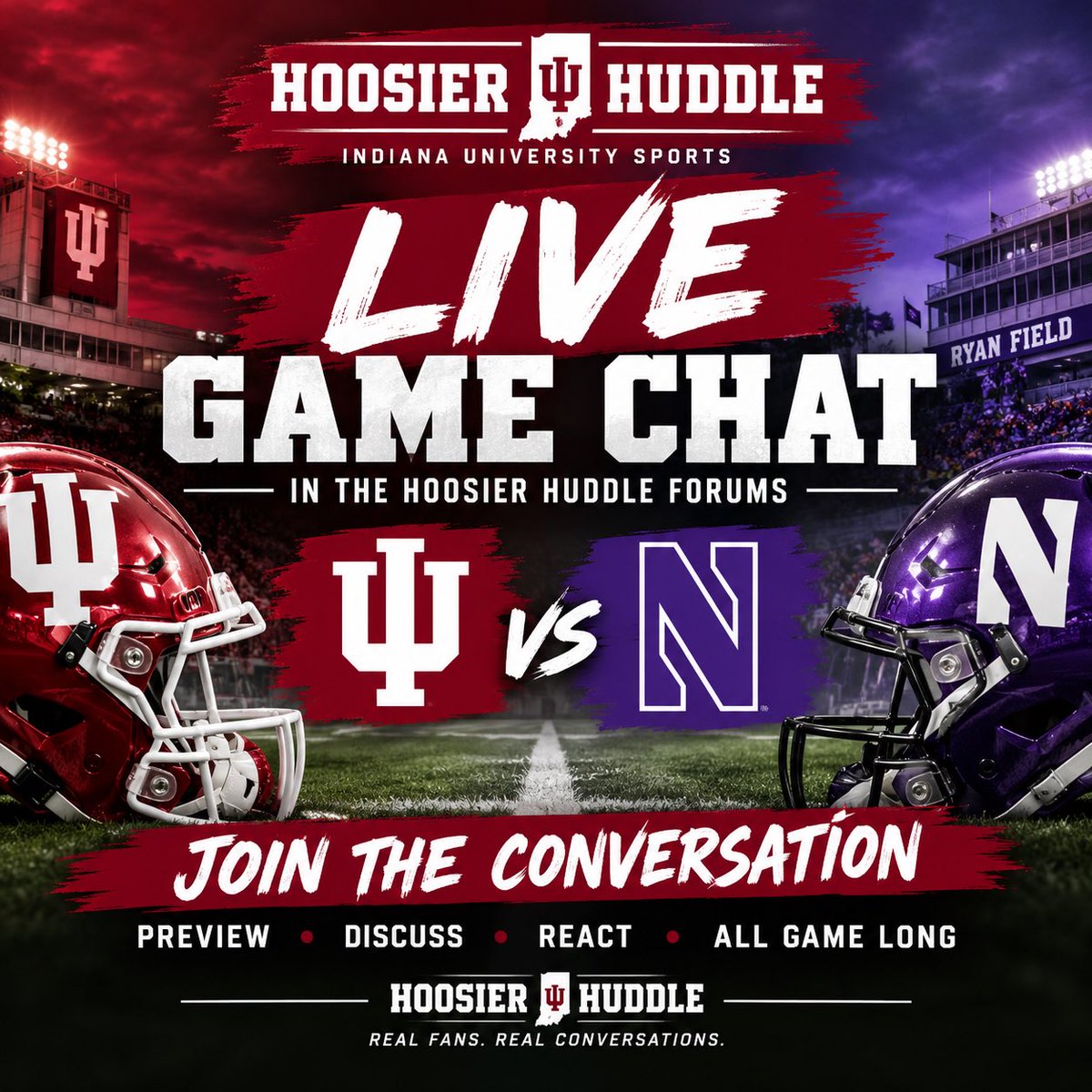 Hoosier_Huddle's tweet photo. Kickoff is at 8pm but the Hoosier Huddle Live Game Chat is open. Come join the conversation:

https://t.co/hV59rUOaJM https://t.co/bFIX371zAo