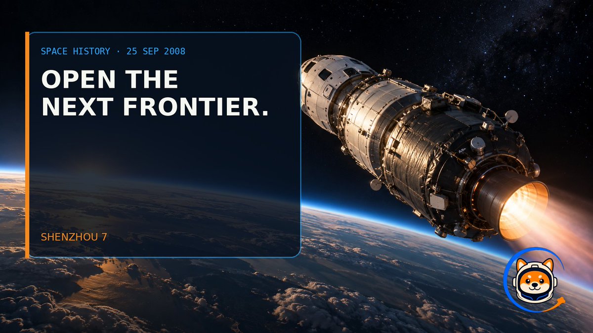 asteroid_xrpl's tweet photo. On September 25, 2008, Shenzhou 7 launched China’s first spacewalk mission.

Two days later, its crew opened the hatch and demonstrated a new national capability in orbit.

Progress begins before the first step: build, test, then open the next frontier.
#AsteroidXRPL #XRPL
#SpaceHistory #Shenzhou7 $XRP