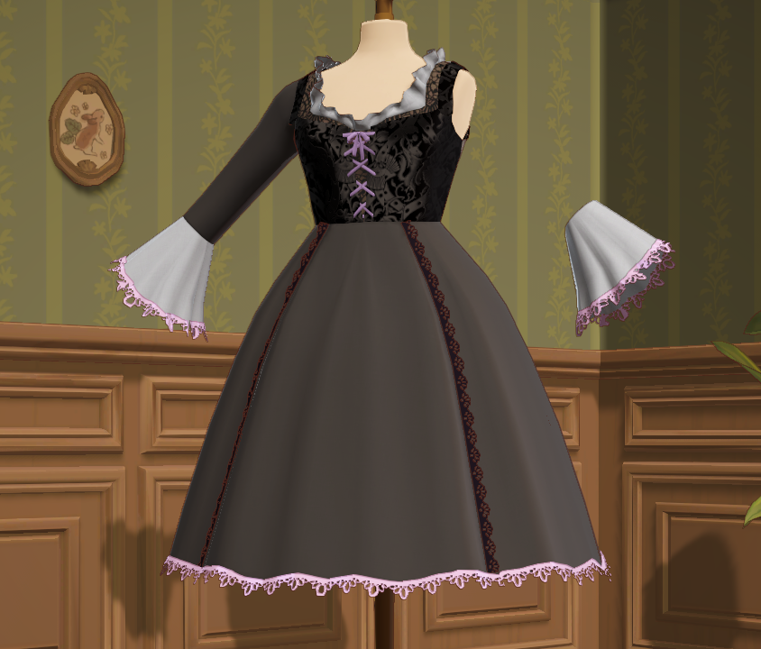 SmileyKitKats's tweet photo. the one time i spend time on a dress and my game is bugged af and the sleeve is just missing https://t.co/GZ07I15wP3