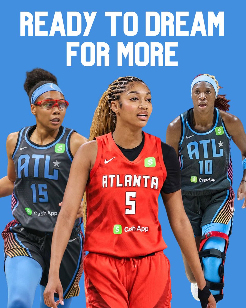 atlchamber's tweet photo. Playoff Basketball? Atlanta is ready. 🏀
 
The @WNBA Playoffs are almost here. 

From the opening tip, to the final whistle, we're ready to root on our @AtlantaDream. ❤️ https://t.co/41cae9untm