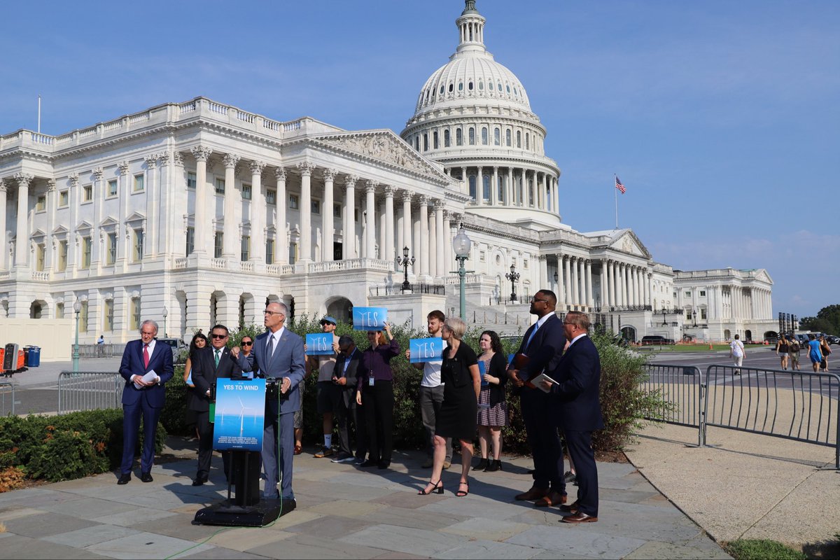 RepHuffman's tweet photo. We should be investing in projects that strengthen our grid, lower costs, and deliver more power – not shoveling out $4 billion in taxpayer dollars to shut them down. 

Slashing offshore wind is a lose-lose for energy resilience and our economy.

We are standing strong against Trump’s war on clean energy and saying YES to a better path forward: offshore wind that puts more power on the grid, lowers costs, and helps meet our growing energy needs.