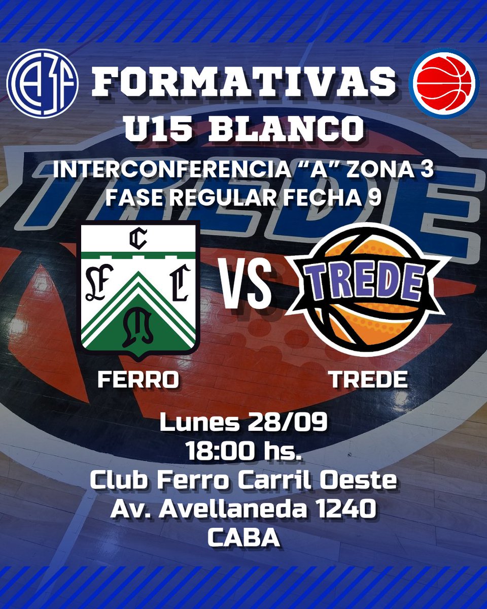 tredebasquetok's tweet photo. 🔜 PRÓXIMO PARTIDO
🤍 U15 Blanco
🆚️ Ferro
🗓 Lunes 28/09
🏟 Visitante
💙🤍🏀
#SomosPasión #SomosFamilia #TredeBasquet #Formativas #ORGULLODEPERTENECER https://t.co/jmMBE4APsU