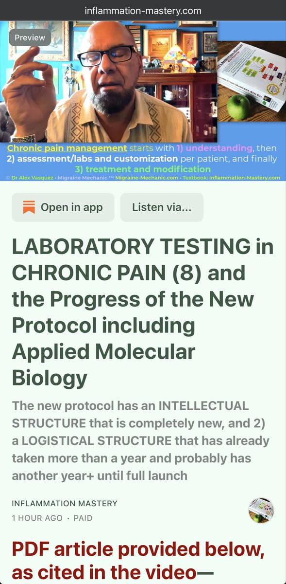 MigraineMechani's tweet photo. LABORATORY TESTING in CHRONIC PAIN (8) and the Progress of the New Protocol including Applied Molecular Biology. https://t.co/3IXnbbUuY6 
#Migraine #CRPS #ChronicPain #fibromyalgia #Neuropathy https://t.co/wOECo4LyJE