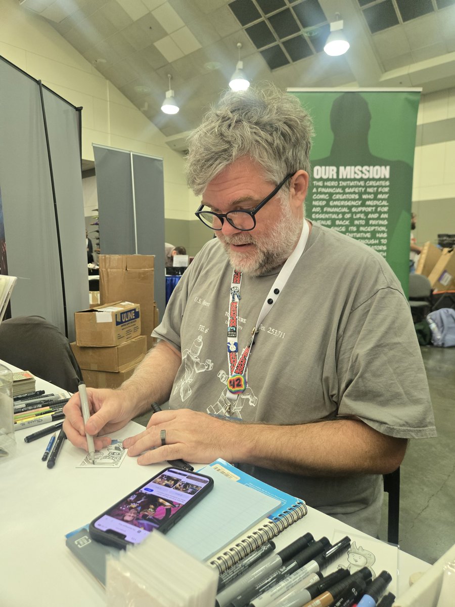 heroinitiative's tweet photo. Darth Vader has dad jokes, and Jeffrey Brown (Darth Vader and Son, Star Wars: Jedi Academy) is responsible. Meet him at booth 1701 during @baltimorecomics!

#BeTheHero #BCC2026 https://t.co/mA6XVG7WVy