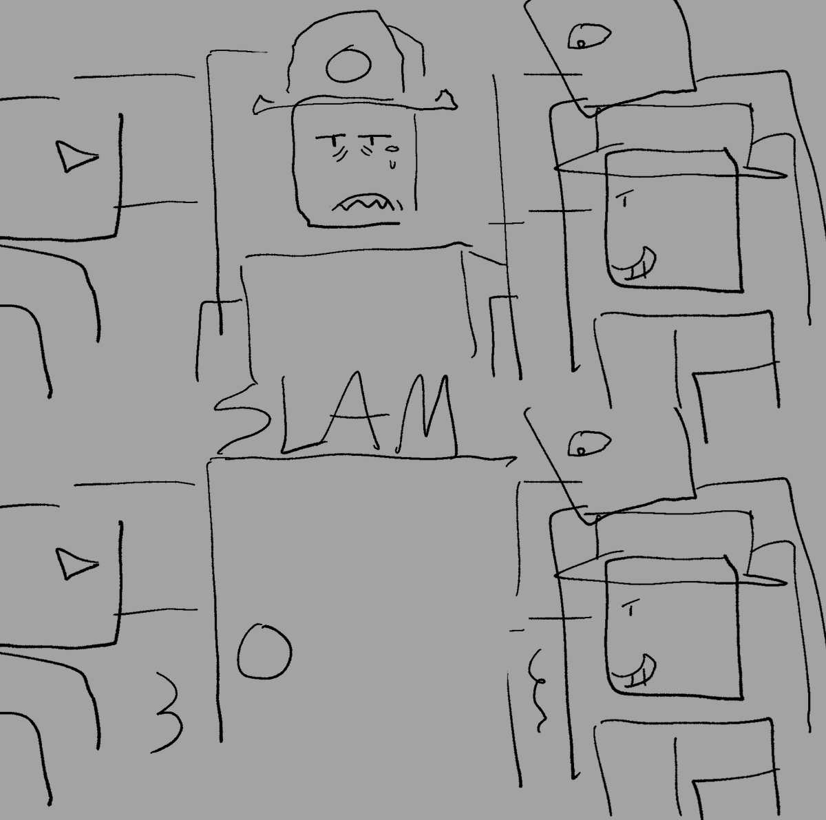 Campcounselor07's tweet photo. @SENDWORDIAMANEW @TH3_STALK3R @K1llerKyle2007 [Poorly drawn visual of Mario07 leaving these jackasses outside after slamming the door on their faces.] https://t.co/UFPIbqLFtL