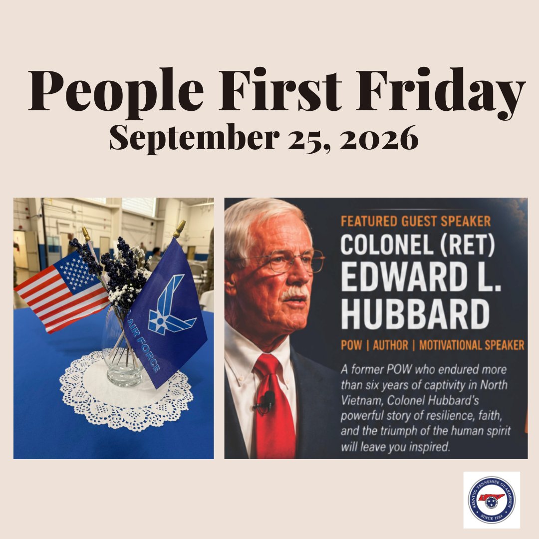 NGATNofficial's tweet photo. 🇺🇸 People First Friday 🇺🇸

NGATN is proud to sponsor Col. (Ret.) Edward L. Hubbard as a featured speaker for People First Friday at JFHQ.

Col. Hubbard’s story of resilience and service continues to inspire our military community. https://t.co/PptqVXvdhI