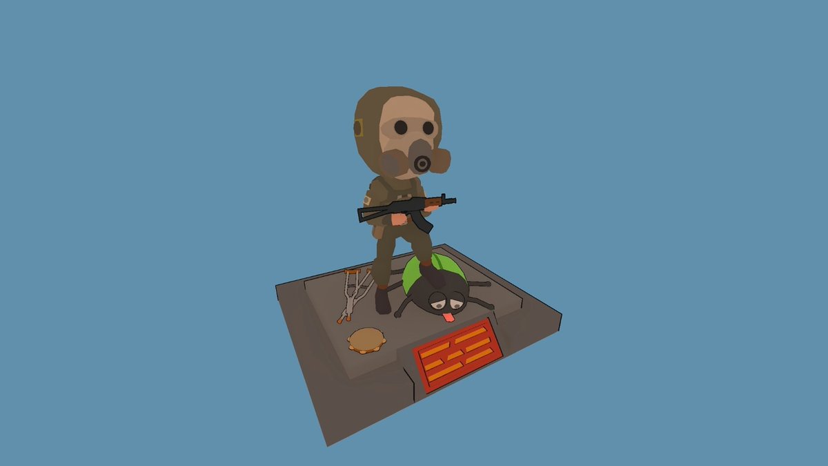 Cartoteka1's tweet photo. 3D diorama "Monument to the community of the S.T.A.L.K.E.R. series."
A small diorama dedicated to the fans of the S.T.A.L.K.E.R. series. They have continued to maintain their interest to the Chernobyl Anomalous Zone.
Made with Blender, Godot, and GIMP.
#godot #stalker https://t.co/E6tkKIuMas