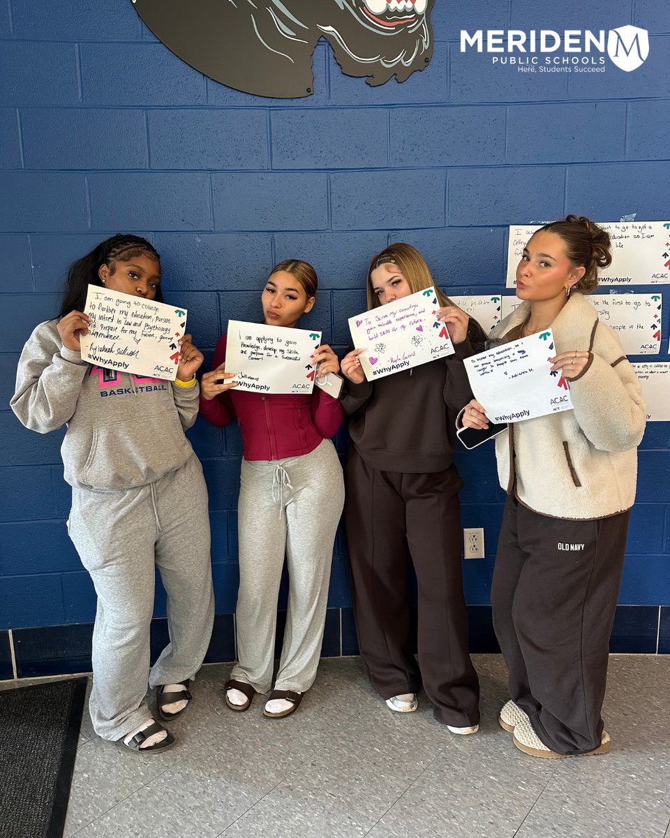 MeridenK12's tweet photo. Platt High School seniors celebrated #WhyApply Day during lunch waves! 🎓 Seniors had the opportunity to share their postsecondary plans and why those plans are important to them.

📸 Photo credit: Aurelio Marinelli

#wootwoot #herestudentssucceed #MeridenCT https://t.co/cZL2juFBuq