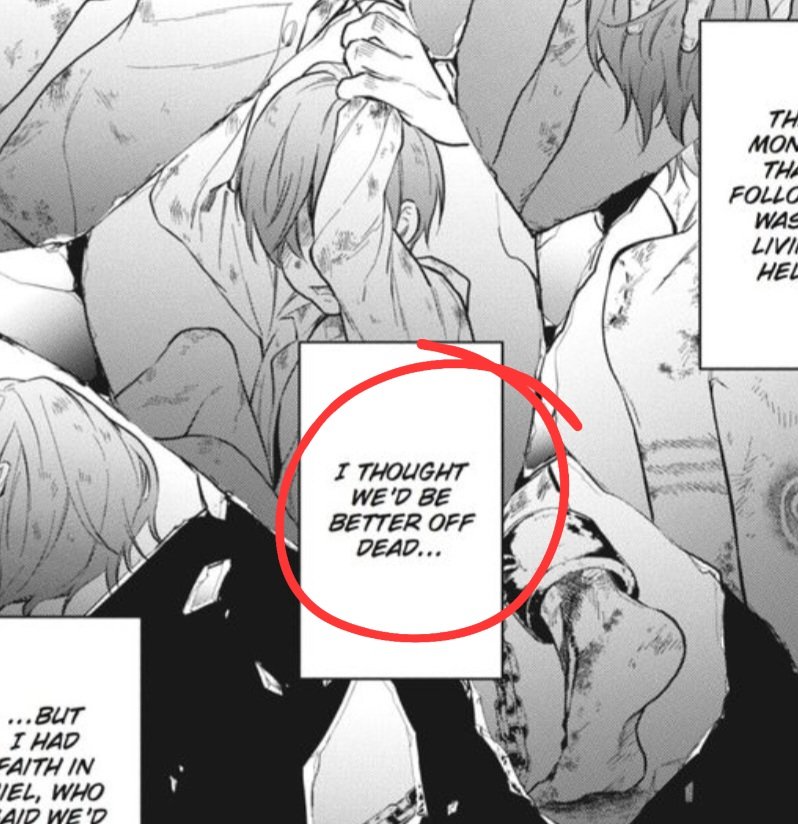 hxhheart's tweet photo. When Ciel ordered Sebastian to burn those kids, he wasn't seeing Children, he was seeing himself and the place he was in three years ago. When Ciel was captured by the cult, He said he would've rather died than living through that fate. But it still wasn't his choice to make. 1\4 https://t.co/l6a0dBEiIt