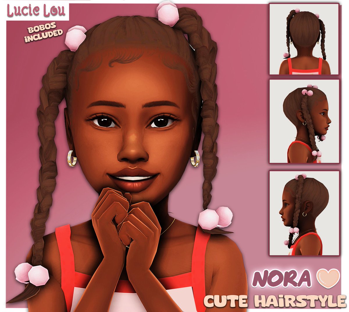 LucieLoucc's tweet photo. 🩷Nora Hairstyle (bobos included)
🪻Early Access
👇Link in bio
#sims4 #sims4cc https://t.co/sVya49OyMJ