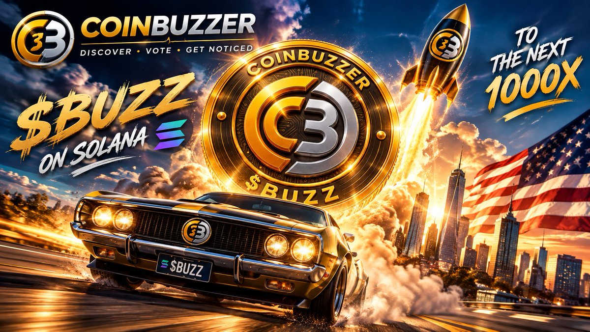 coinbuzzer_me's tweet photo. 🚀 $BUZZ is moving in the right direction! 🇺🇸🔥

🐝 CoinBuzzer keeps building.
⚡ Powered by Solana.
📈 More listings. More visibility. More BUZZ.

The journey is just getting started. 🚀

$BUZZ ON SOLANA 💥

#CoinBuzzer #BUZZ #Solana #Crypto #Altcoins #Web3 #CryptoCommunity https://t.co/0HvwkACkOV