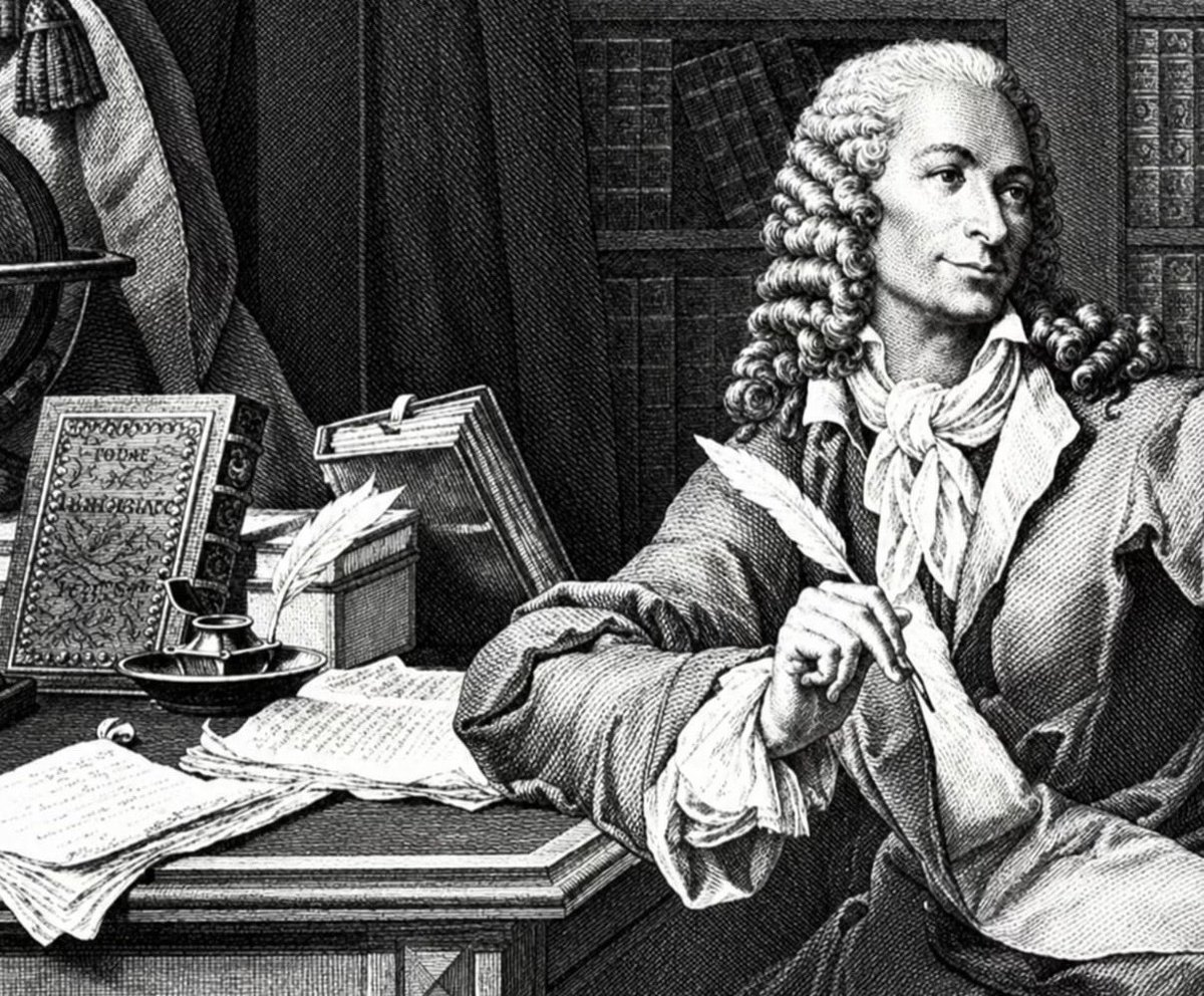 historyinmemes's tweet photo. “The more I read, the more Iacquire, the more certain I am that I know nothing.”

- Voltaire

Voltaire (1694–1778) was a leading French writer, philosopher, and satirist of the Enlightenment. He became widely known for championing freedom of thought, religious tolerance, and civil liberties while using wit and satire to challenge powerful political and religious institutions.

His outspoken writing frequently brought him into conflict with authorities. Voltaire was imprisoned in the Bastille, spent time in exile in England, and continued facing controversy throughout his life. Rather than silencing him, these experiences strengthened his determination to write, and he emerged as one of the Enlightenment’s most influential thinkers.

Through works such as Candide and Letters Concerning the English Nation, Voltaire criticized intolerance, fanaticism, injustice, and the misuse of authority. His writings contributed significantly to Enlightenment discussions surrounding reason, individual liberty, and tolerance, leaving an influence that continued long after his death.
